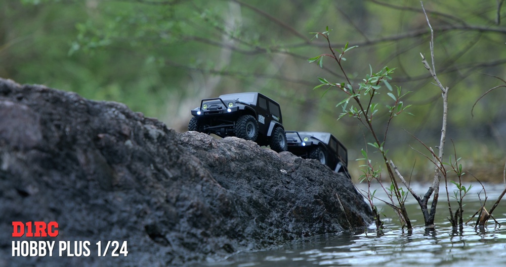 Hobby Plus CR-24 1/24 2.4G 4WD Crawler Model Climbing Vehicle MINI RC Car RTR - Blue