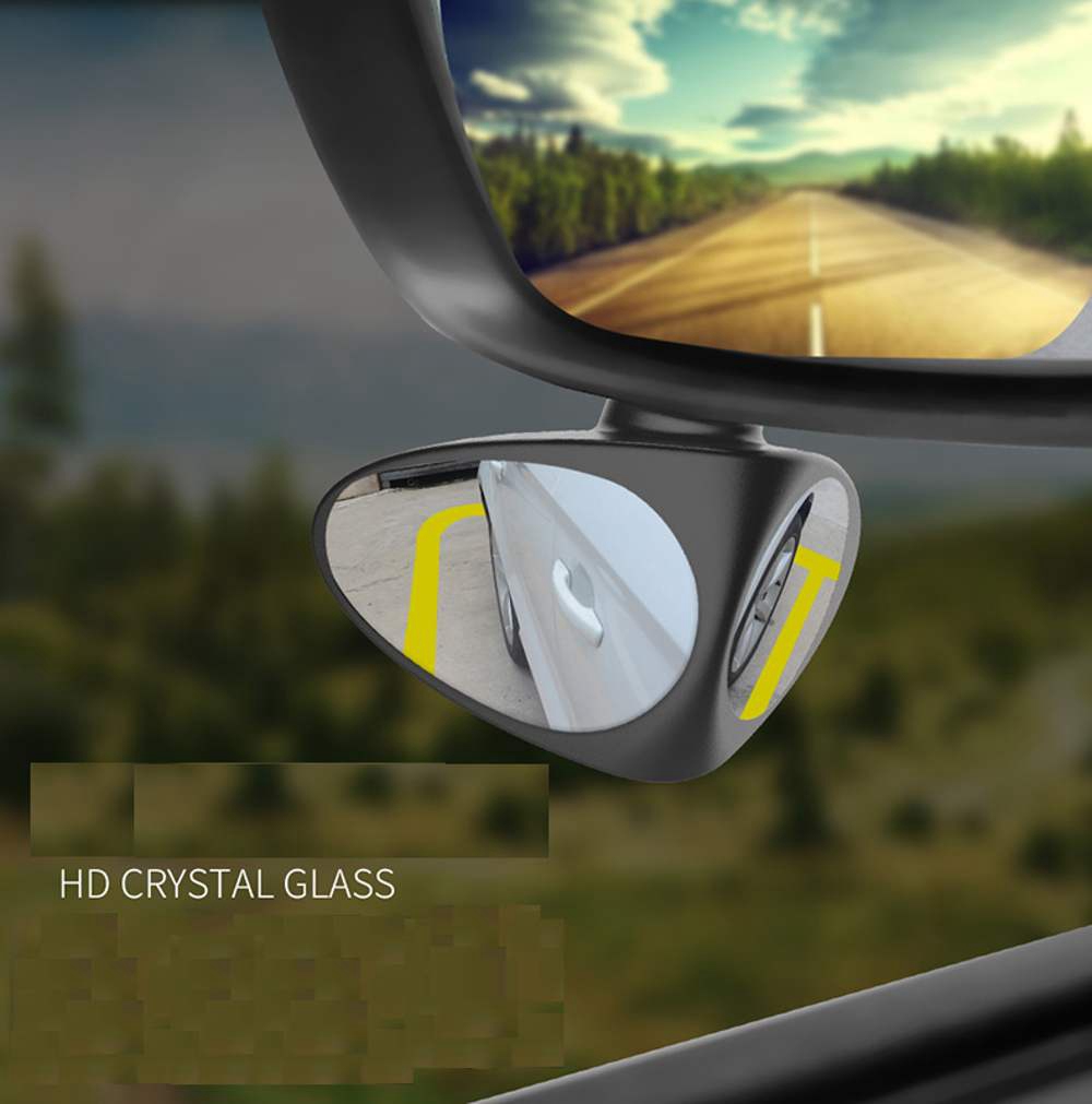 Car Blind Spot Rear View Mirrors 360 Degree Rotate Wide Angle Reversing Auxiliary Double Side Mirror - Right