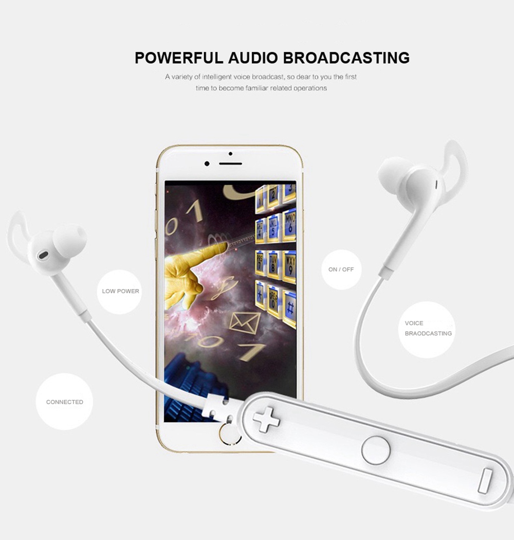 AWEI A610BL Bluetooth Earphones IPX4 Water Resistant - Black