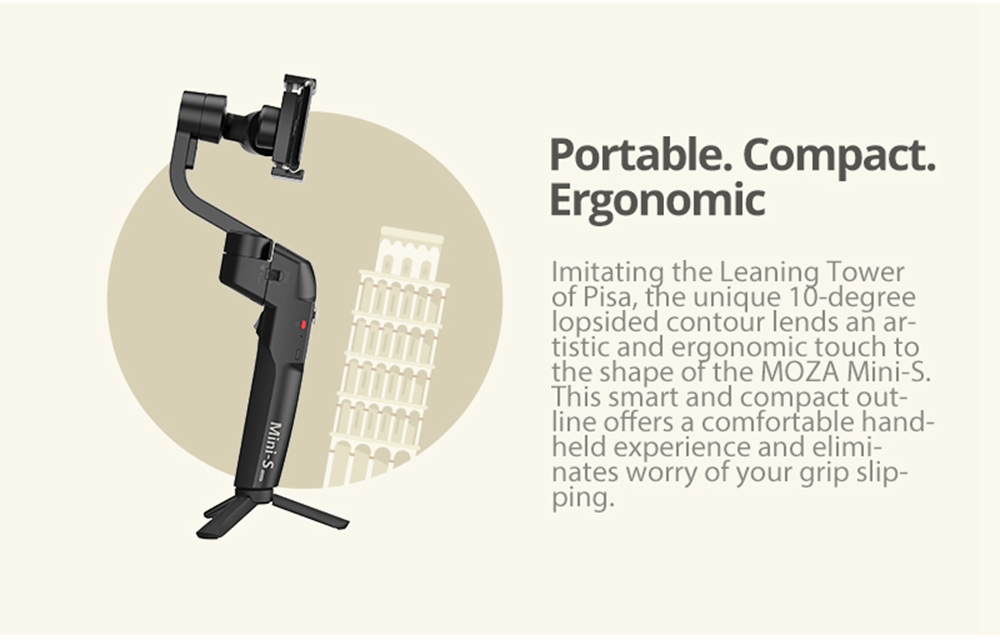 MOZA MINI-S Extremely Foldable 3-Axis Handheld Stabilizer Gimbal