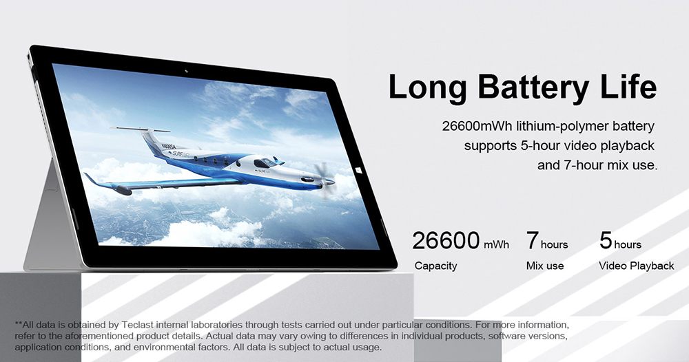 Teclast X4 Tablet PC Intel Celeron N4100 Quad Core 11.6" IPS 1920*1080 8GB RAM 128GB SSD Windows 10 - Grey