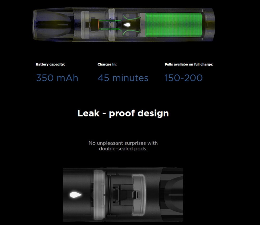 RELX E-Cigarette Vape Pen Starter Kit 350mAh - Red