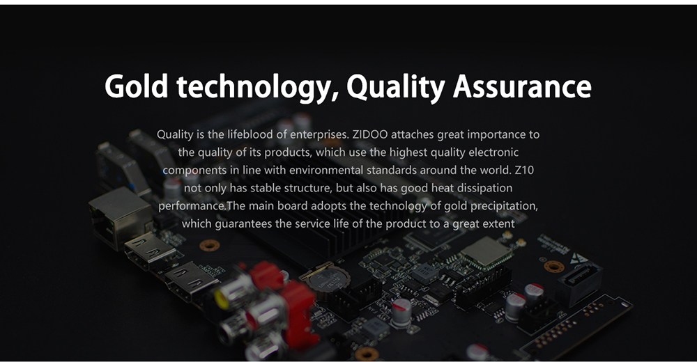 ZIDOO Z10  Realtek RTD1296 Blue-ray navigation 4K UHD TV Box Dual Band WiFi Gigabit LAN SATA 3.0 USB 3.0 Bluetooth