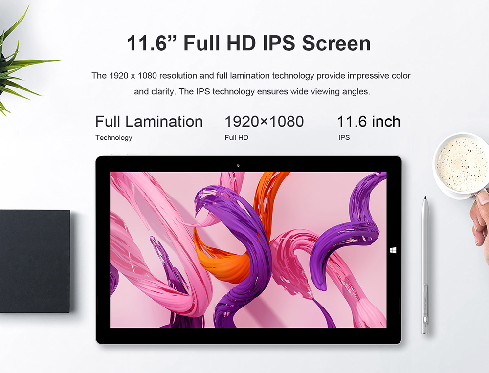 Teclast X4 Tablet PC Intel Celeron N4100 Quad Core 11.6" IPS 1920*1080 8GB RAM 128GB SSD Windows 10 - Grey