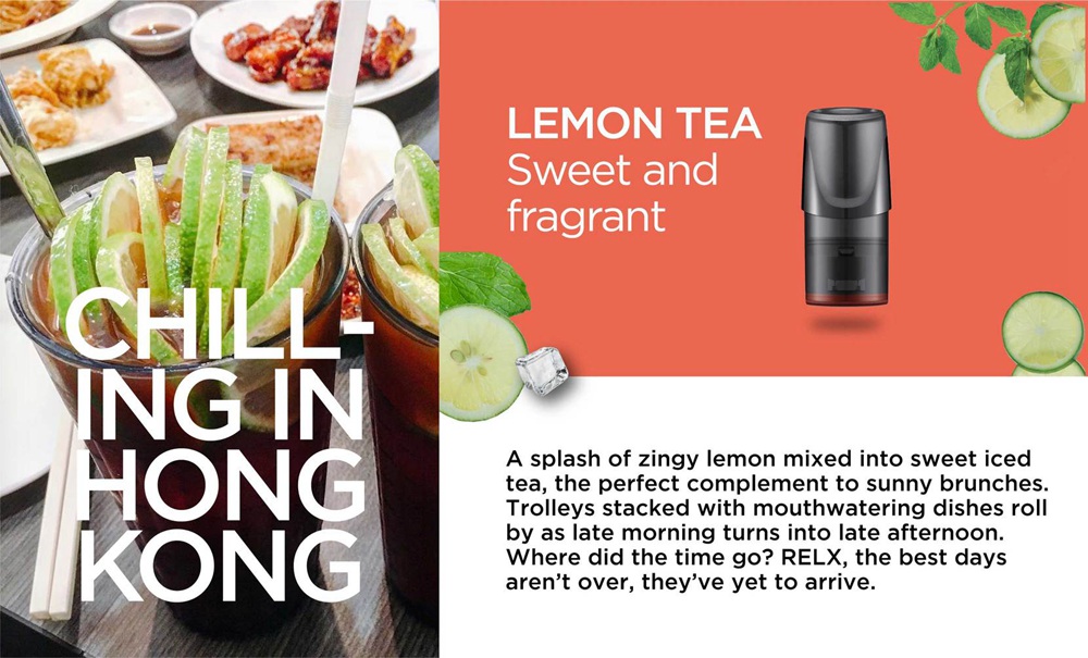 3PCS Original RELX Replacement E-liquid for RELX E-Cigarette - Lemon Tea