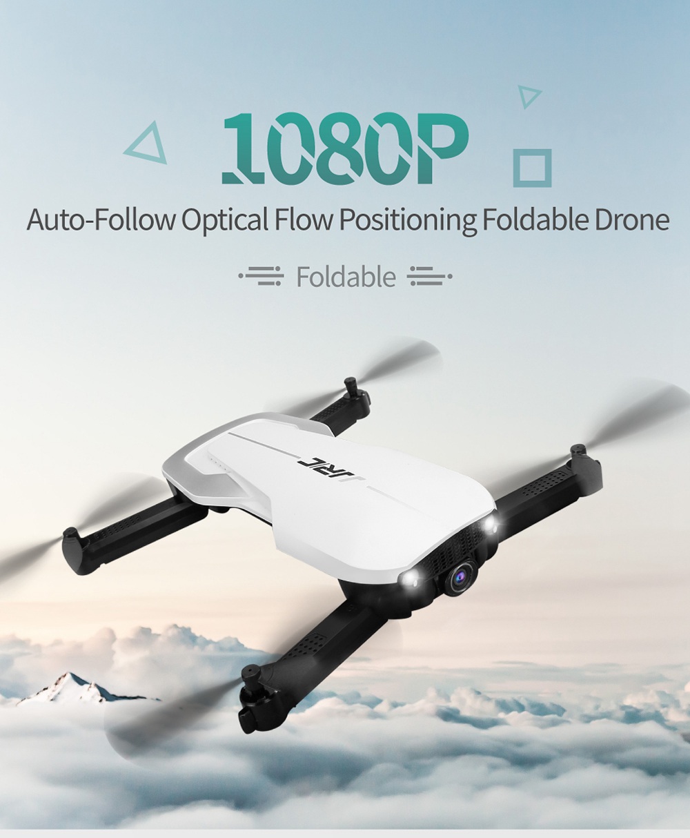 JJRC H71 GRUS 1080P WIFI FPV Foldable RC Quadcopter With Optical Flow Positioning RTF - White