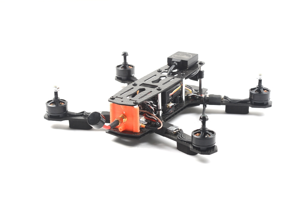 Skystars MINIPIX QAV250 GPS FPV Racing Drone With MINIPIX F4 Blheli_32 30A 600mW 1200TVL Camera BNF - Frsky XM+ Receiver