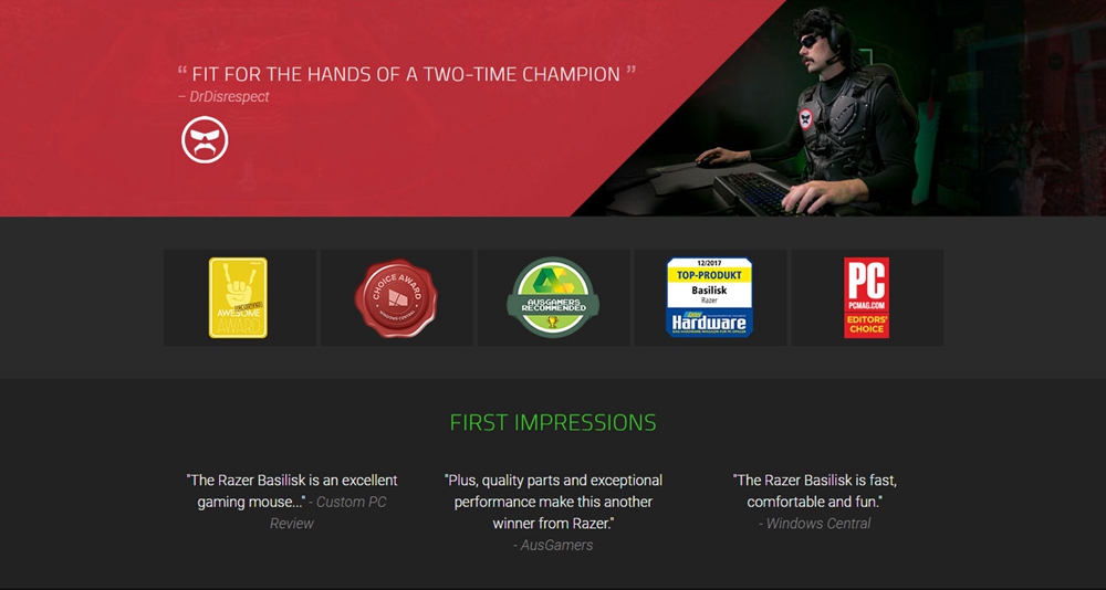 Razer Basilisk Wired Mouse Chroma Enabled RGB FPS 16000 DPI Customizable Scroll Wheel Resistance Gaming - Quartz Pink