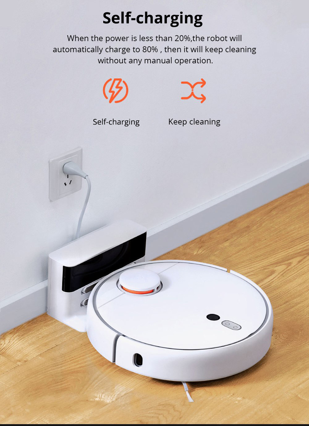 Xiaomi Mijia 1S Robot Vacuum Cleaner White