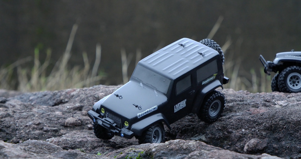 Hobby Plus CR-24 1/24 2.4G 4WD Crawler Model Climbing Vehicle MINI RC Car RTR - Black
