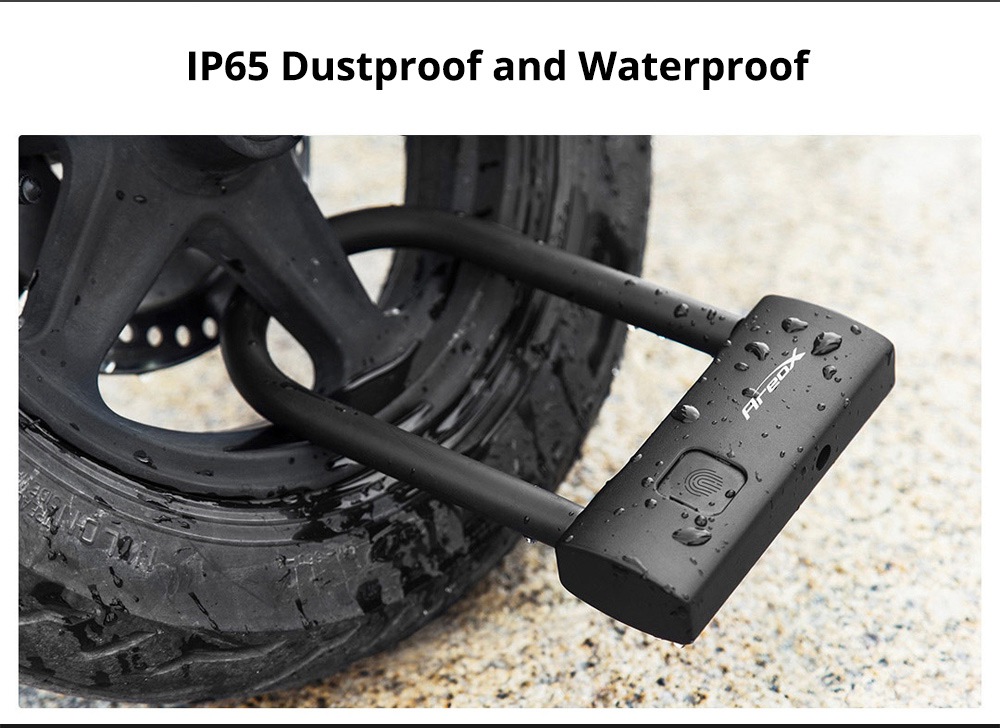 Xiaomi Youpin AreoX U8 Fingerprint U-lock for Bicycle Motorcycle - 11.81 inches
