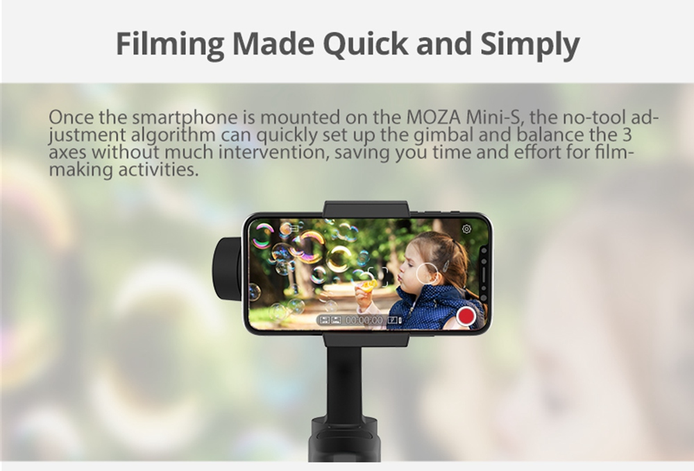 MOZA MINI-S Extremely Foldable 3-Axis Handheld Stabilizer Gimbal