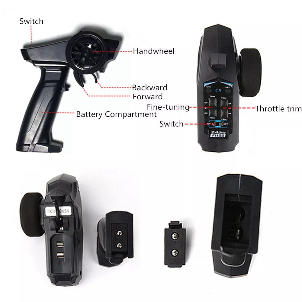 Hobby Plus CR-24 1/24 2.4G 4WD Crawler Model Climbing Vehicle MINI RC Car RTR - Blue