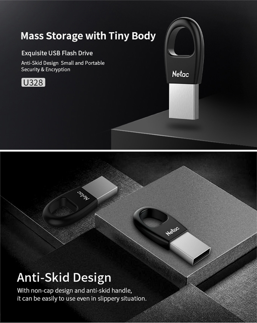 Netac U328 32GB USB Mini Flash Drive USB2.0 Interface Reading Speed 25MB/s