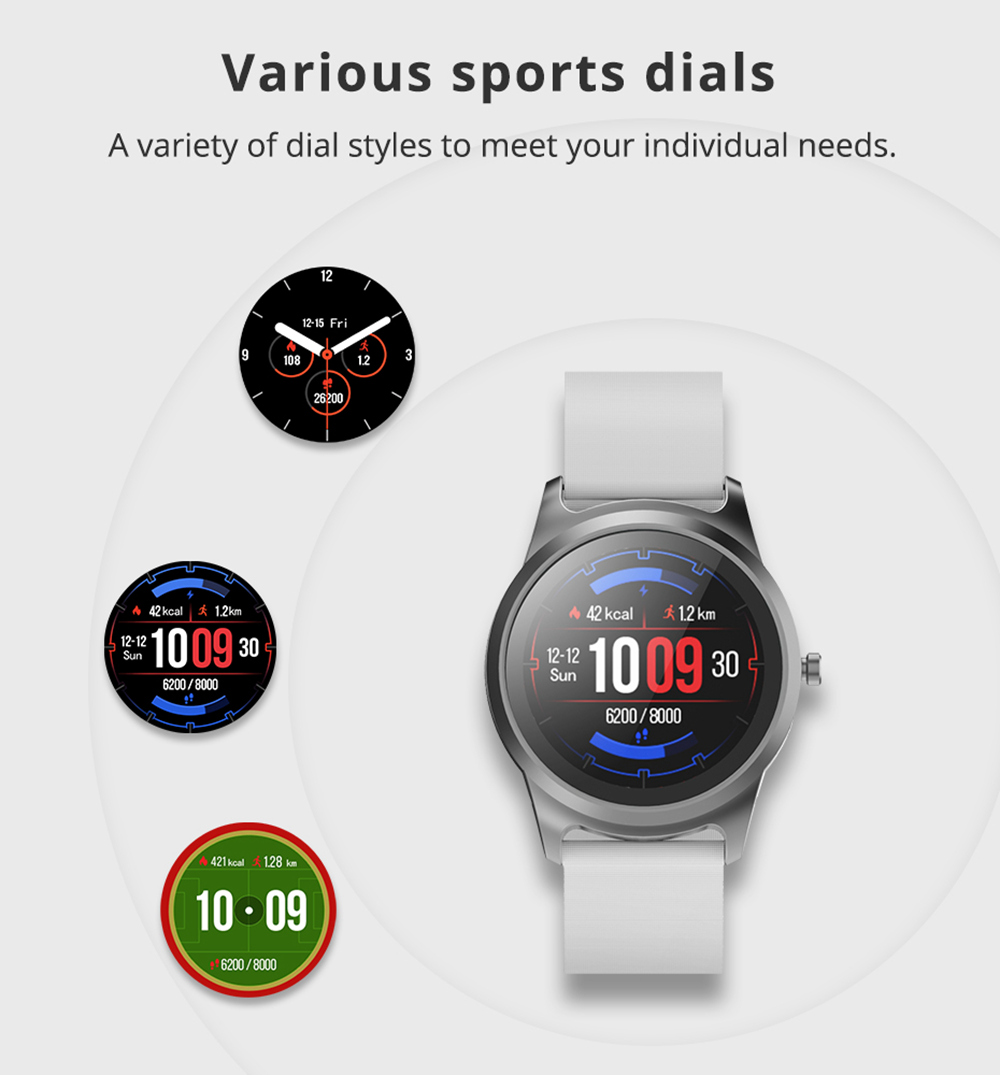 S28 Smart Watch 1.3 Inch IPS Screen Heart Rate Muti-Sports Monitor IP68 Fitness Tracker Smartband - Blue