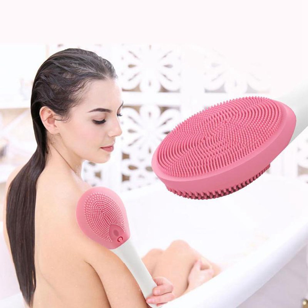 USB Rechargeable Electric Bath Brush Pink