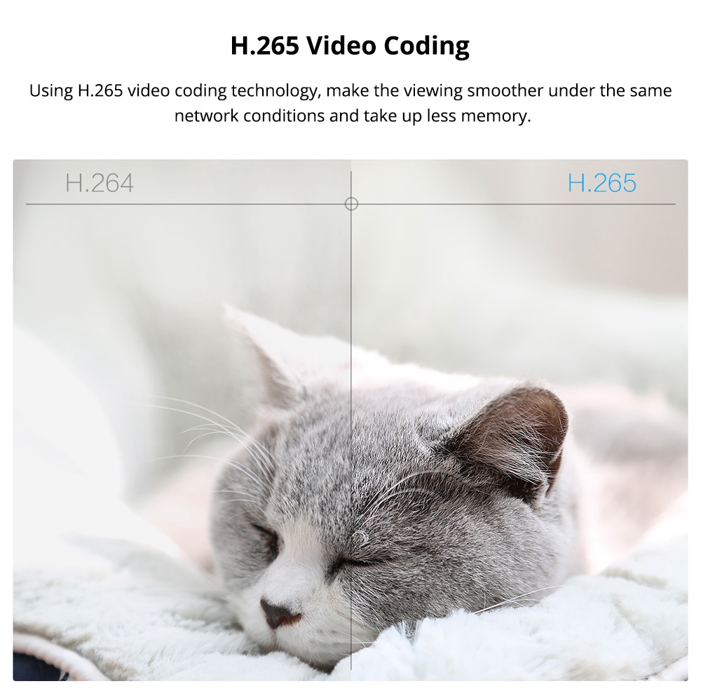 XIAOMI Mijia H.265 1080P IP Camera AI Motion Detection Baby Monitor 360 Pan-tilt Webcam - White