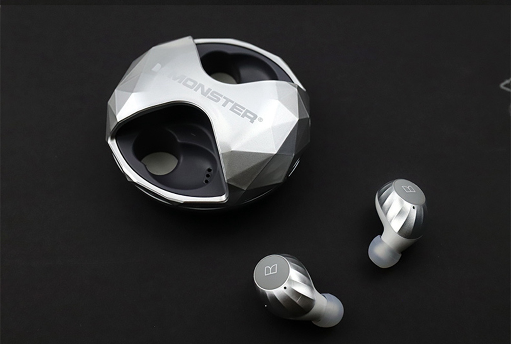 Monster AirLinks TWS Bluetooth 5.0 Earbuds IPX5 Water Resistant - Black