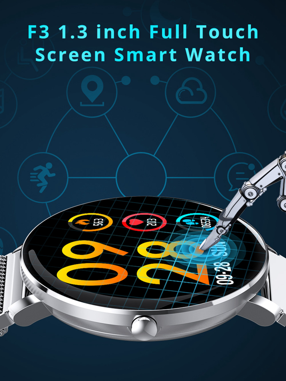 K9 Smart Watch Silver