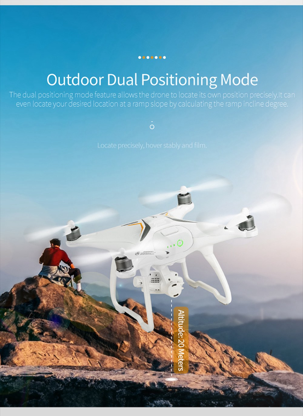 JJRC X6 Aircus 5G WIFI Dual GPS RC Drone With 1080P 2-Axis Self-stabilizing Gimbal Follow Me Mode RTF - Two Batteries