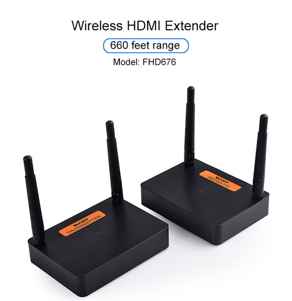 Measy FHD676 Wireless HDMI Extender 1080P 3D HDMI1.4 up to 200M/660FT