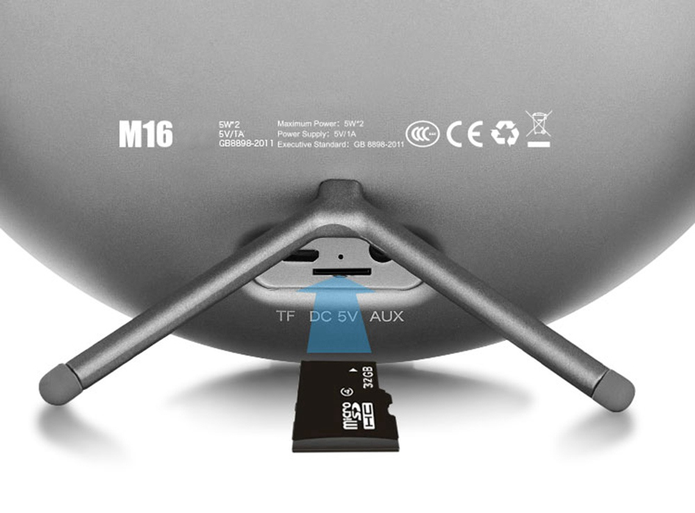 JONTER M16 Bluetooth V4.2 HD HiFi Sound and Bass Portable Speaker Touch smooth Artwork with 2000mAh- Rose Gold