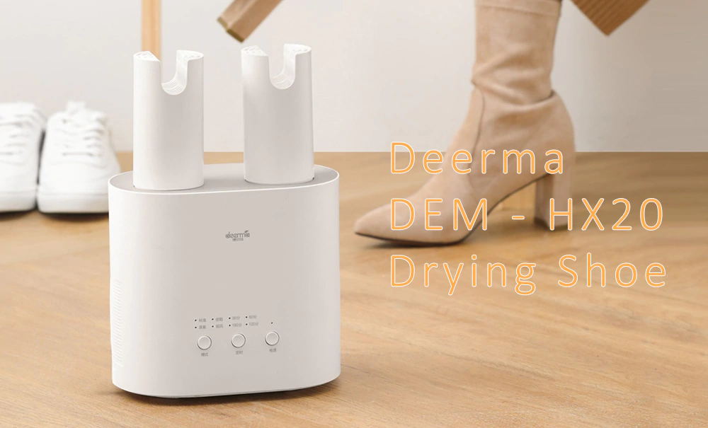 Deerma DEM-HX20 Dehumidification Shoe Dryer Four Drying Mode Telescopic Hose - White