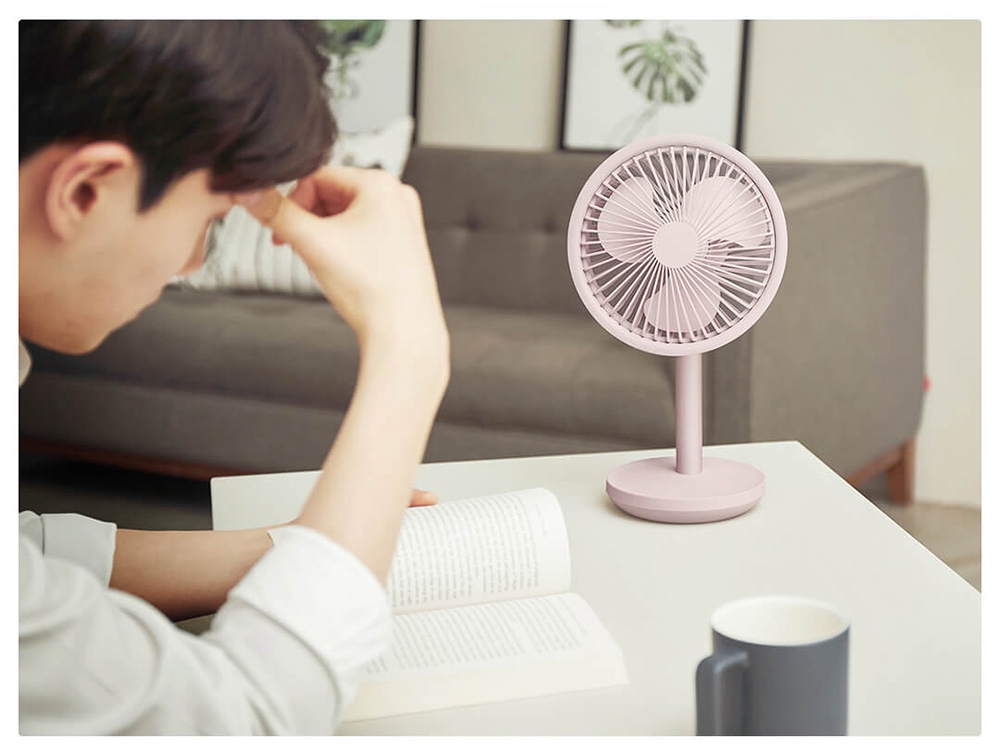 Xiaomi SOLOVE Desktop Fan Three Speeds 4000mAh Removable & Wireless Design Oscillating Fans - White