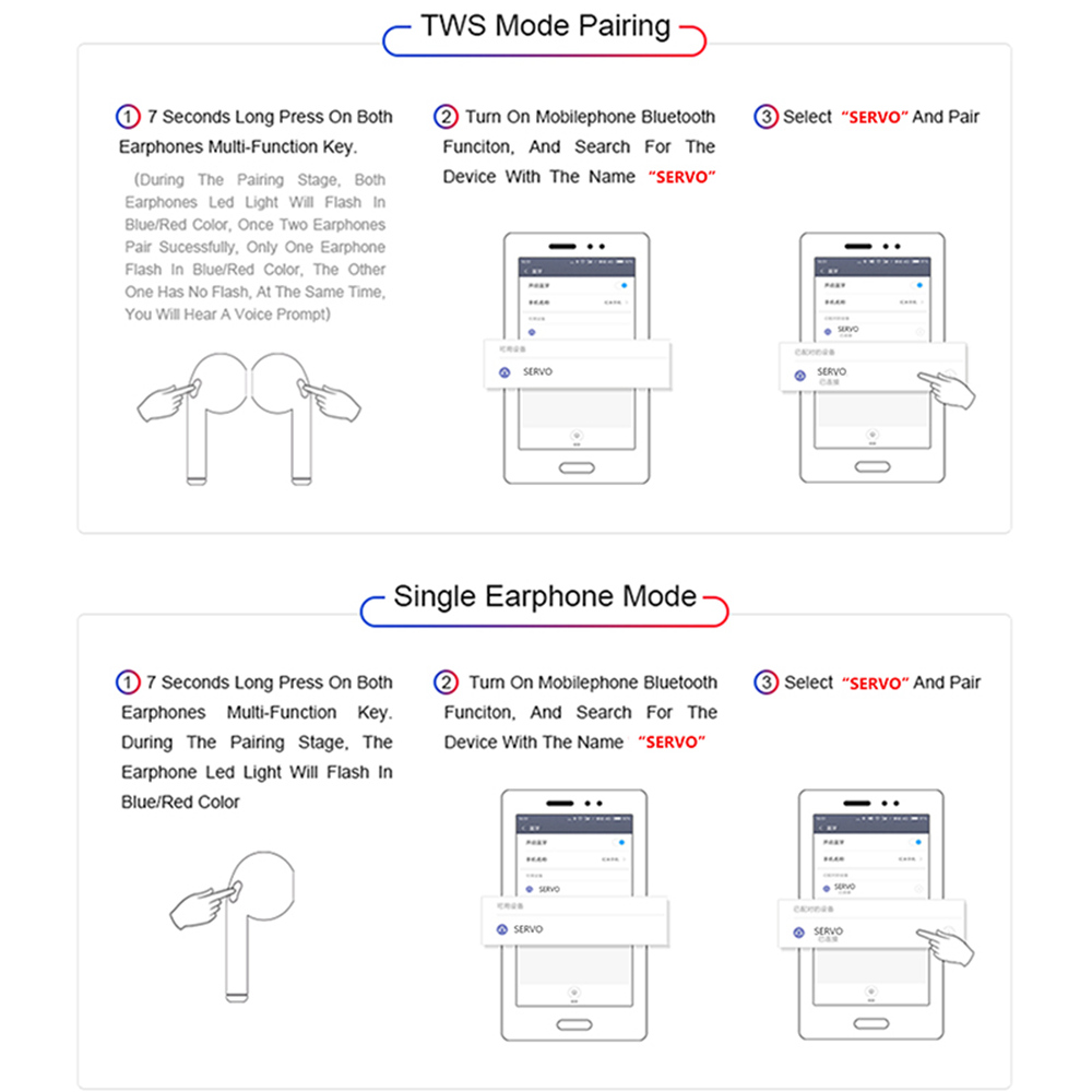 SERVO R26 2.4' Mobile Phone with TWS 5.0 Bluetooth Wireless Headphone 3000mAh GSM GPRS Telephone - Gray