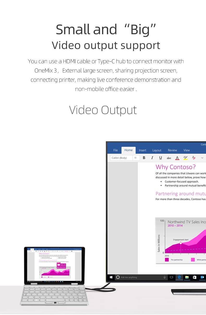 One Netbook One Mix 3 Yoga Pocket Laptop Intel Core M3-8100Y Dual-Core 8.4" IPS Screen 2500*1600 Touch ID Windows 10 8GB DDR3 256GB PCI-E SSD - Silver