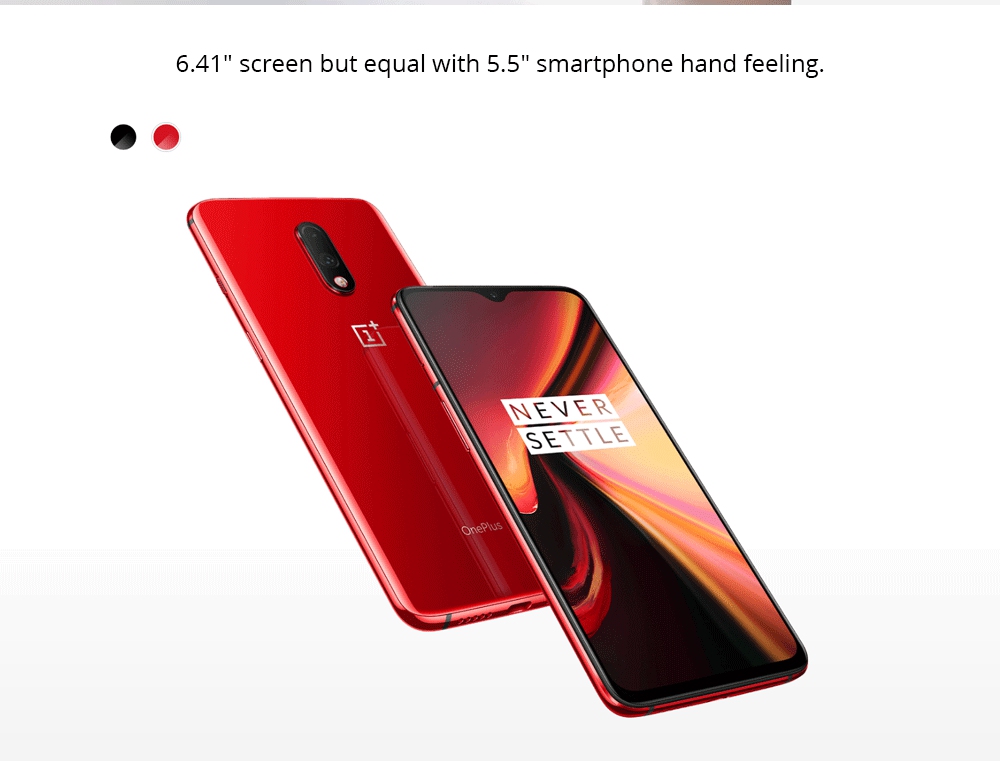 Oneplus 7 6.41 Inch 4G LTE Smartphone Snapdragon 855 8GB 256GB 48.0MP + 5.0MP Dual Rear Cameras Android 9 In-display Fingerprint NFC Fast Charge Global ROM - Red