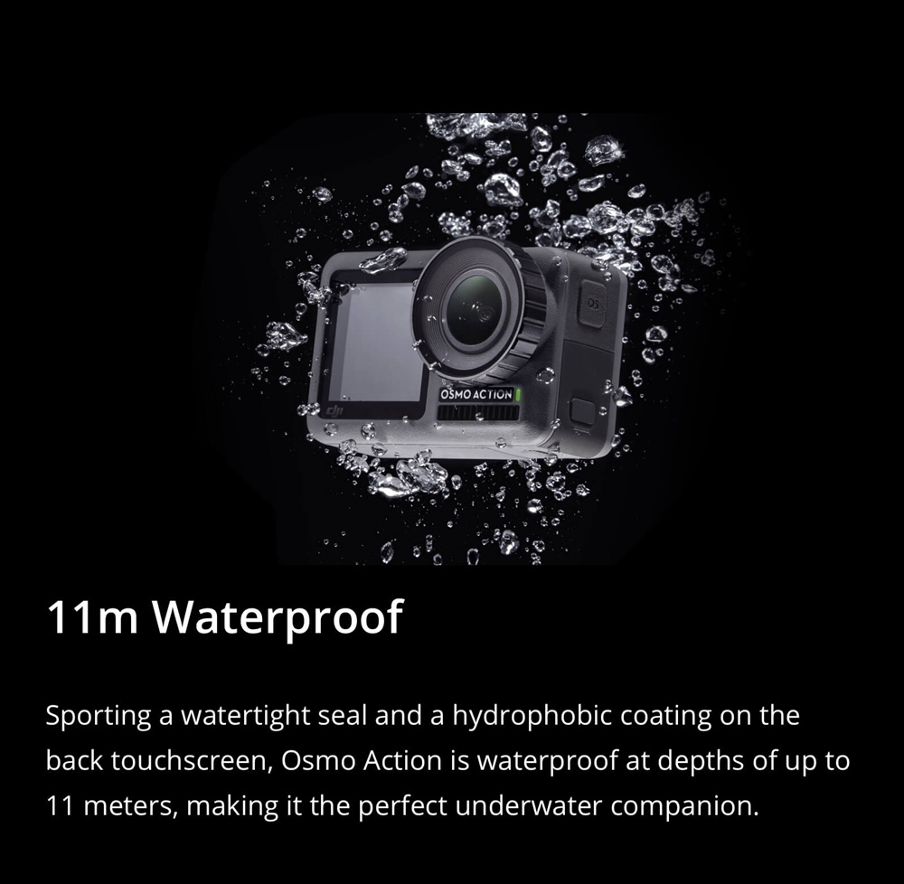 DJI OSMO Action UHD 4K 60FPS Dual Screens Waterproof Rocksteady FPV Action Camera Support HDR Video Slow Motion