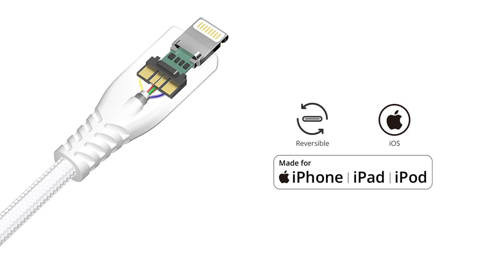 Tronsmart  LCC06 USB C to Lightning Cable [4ft Apple MFi Certified] for iPhone X/XS/XR/XS Max / 8/8 Plus, Supports Power Delivery
