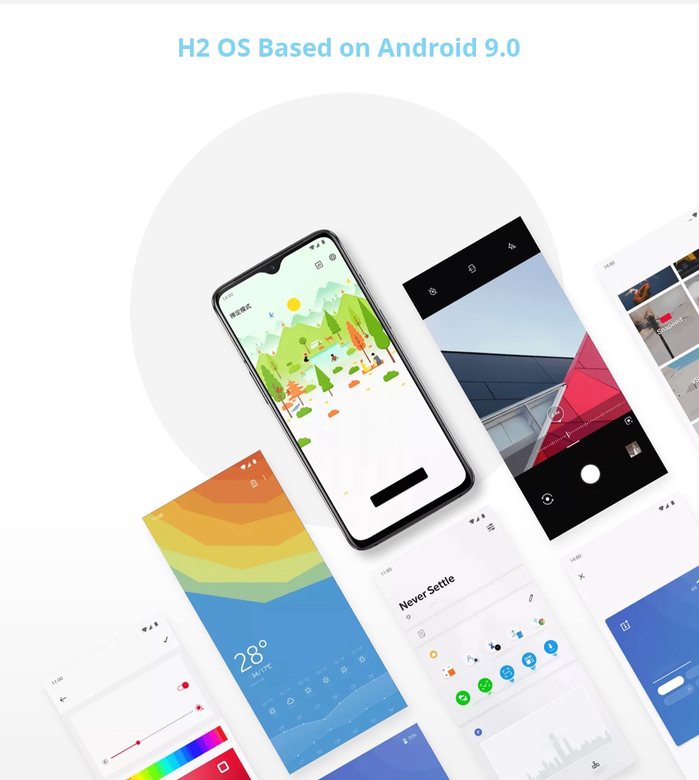 Oneplus 7 6.41 Inch 4G LTE Smartphone Snapdragon 855 12GB 256GB 48.0MP + 5.0MP Dual Rear Cameras Android 9 In-display Fingerprint NFC Fast Charge Global ROM - Gray