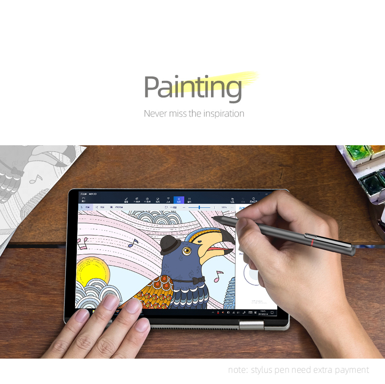 One Netbook One Mix 3 Yoga Pocket Laptop Intel Core M3-8100Y Dual-Core 8.4" IPS Screen 2500*1600 Touch ID Windows 10 8GB DDR3 256GB PCI-E SSD - Silver