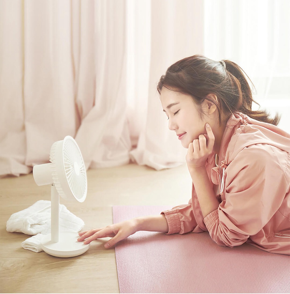 Xiaomi SOLOVE Desktop Fan Three Speeds 4000mAh Removable & Wireless Design Oscillating Fans - White