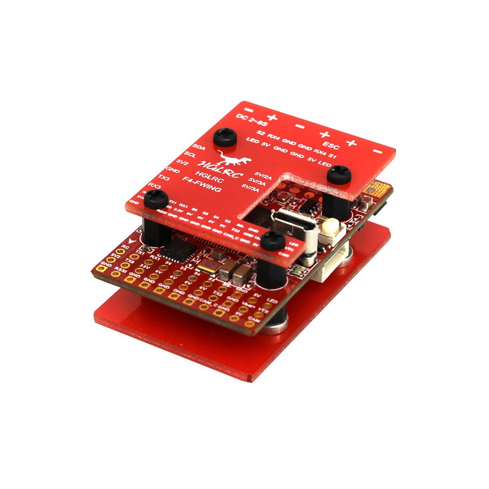 HGLRC F4 Wing 2-8S RC Airplane Flight Controller Built-in BMP280 Barometer Galvanometer Support 5UARTs Buzzer