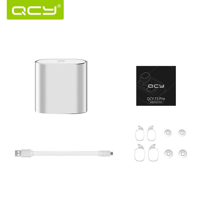 QCY T Vogue TWS Bluetooth 5.0 Earbuds About 4 Hours Working Time Noise Reduction - Silver