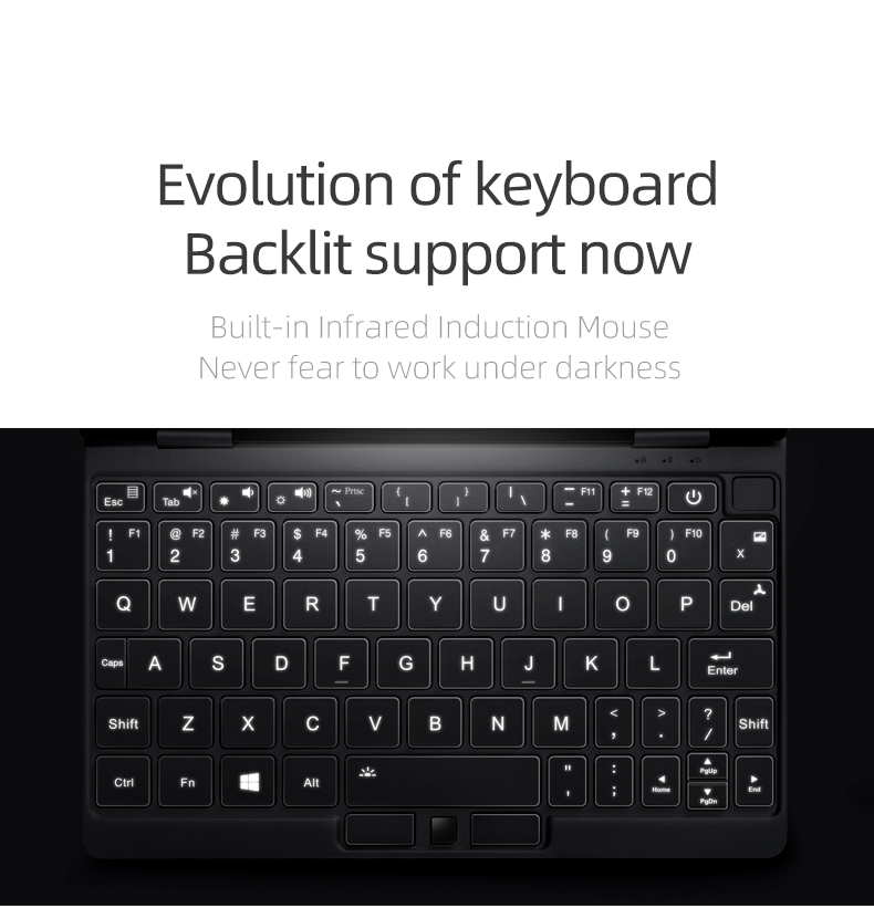 One Netbook One Mix 3 Yoga Pocket Laptop Intel Core M3-8100Y Dual-Core 8.4" IPS Screen 2500*1600 Touch ID Windows 10 8GB DDR3 256GB PCI-E SSD - Silver