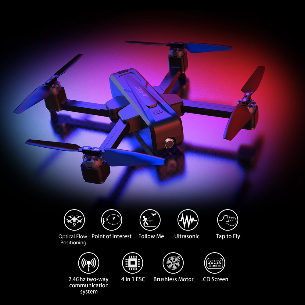 JJRC X23 GPS 5G WIFI FPV 4K Dual Camera 360 Degree Obstacle Avoidance Foldable RC Drone – Version A Back Plug-in Design