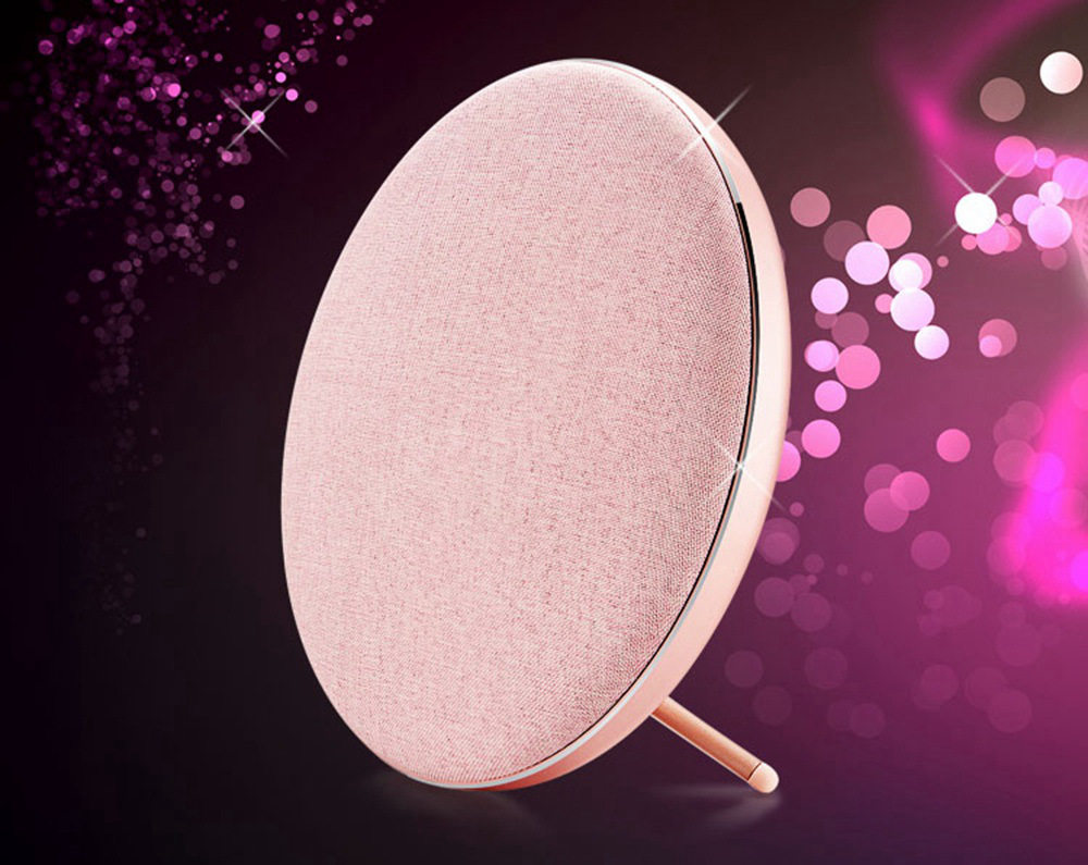 JONTER M16 Bluetooth V4.2 HD HiFi Sound and Bass Portable Speaker Touch smooth Artwork with 2000mAh- Rose Gold