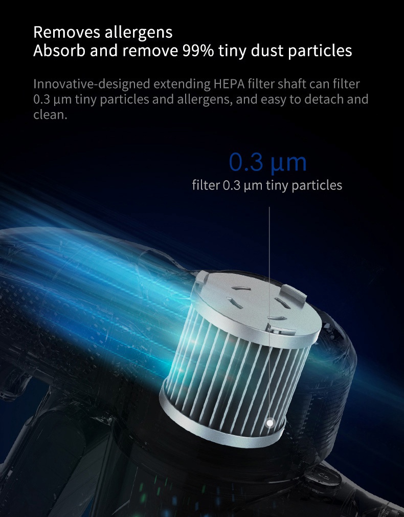 Xiaomi JIMMY JV83 Handheld Wireless Vacuum Cleaner 135AW Suction 60 Min Run Time Anti-winding Hair - Blue