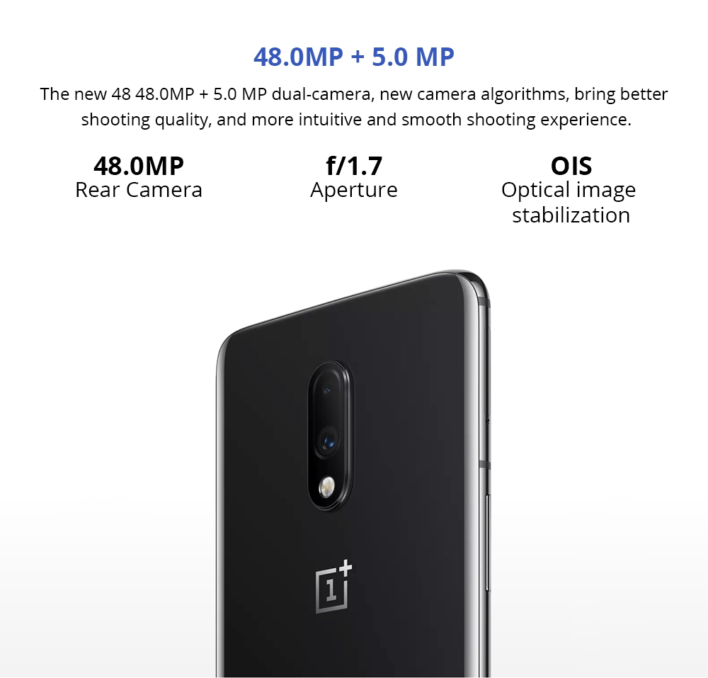 Oneplus 7 6.41 Inch 4G LTE Smartphone Snapdragon 855 8GB 256GB 48.0MP + 5.0MP Dual Rear Cameras Android 9 In-display Fingerprint NFC Fast Charge Global ROM - Red