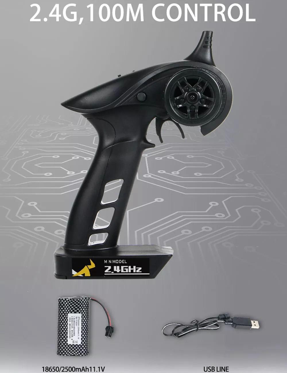 MN Model MN-99 DEFENDER 1/12 4WD 2.4G 2CH Crawler Climbing Truck RC Car With Front LED Light RTR - White