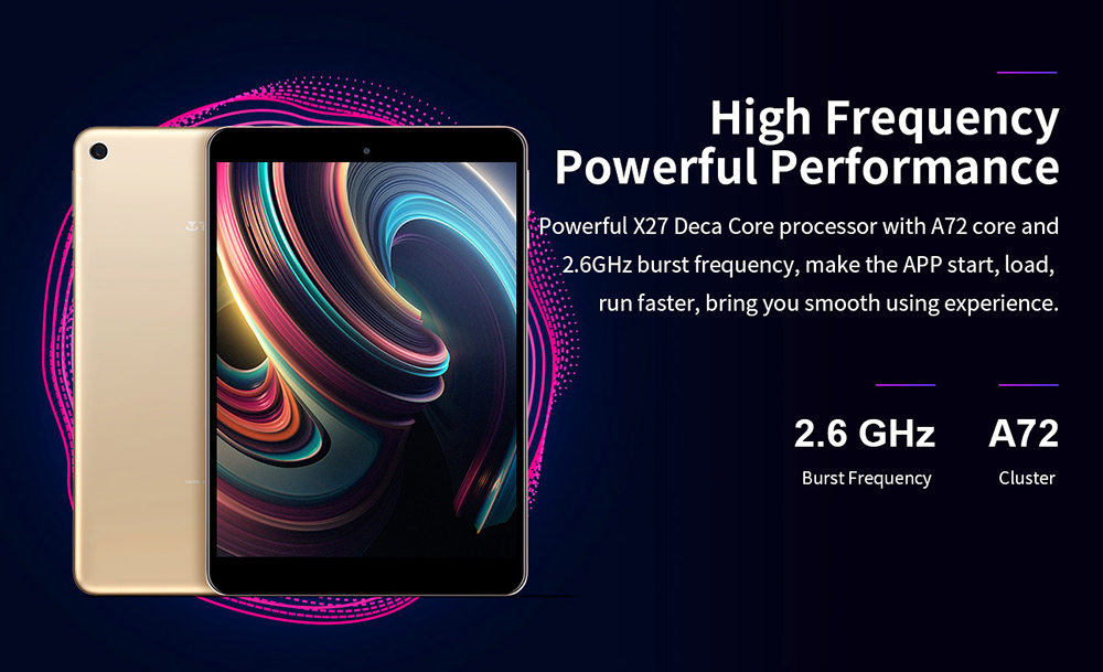 Teclast M89 Pro Tablet PC MediaTek MT6797 Deca-Core 7.9" IPS Screen 2048*1536 3GB RAM 32GB ROM Android 7.0 - Black+Gold