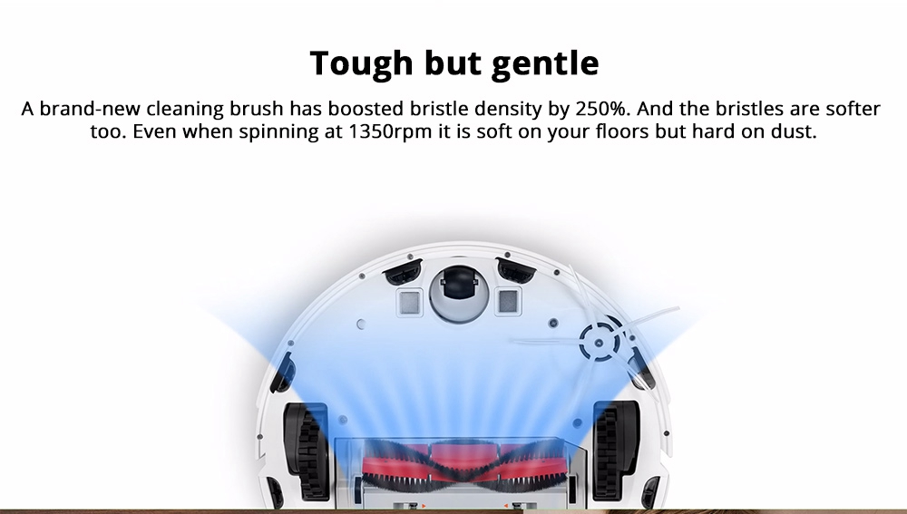 Roborock S6 Robot Vacuum Cleaner APP Virtual Wall 2000Pa Suction LDS Lidar Scanning 5200mAh Global Version - White