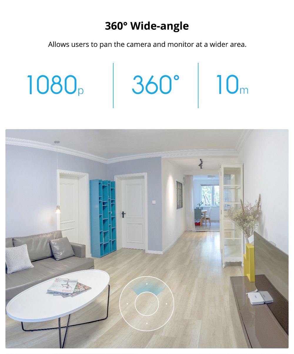 XIAOMI Mijia H.265 1080P IP Camera AI Motion Detection Baby Monitor 360 Pan-tilt Webcam - White