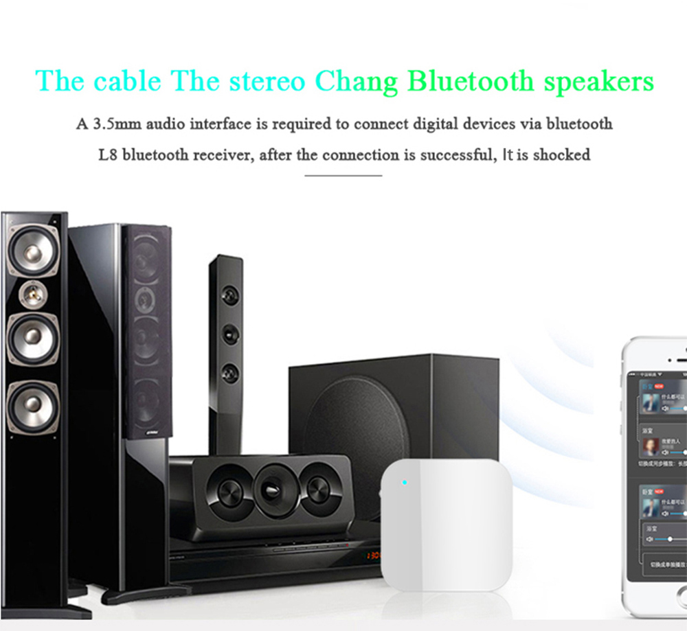 L8 Bluetooth Earphone Separate Design for Host and Headset 150mAh Battery-Black