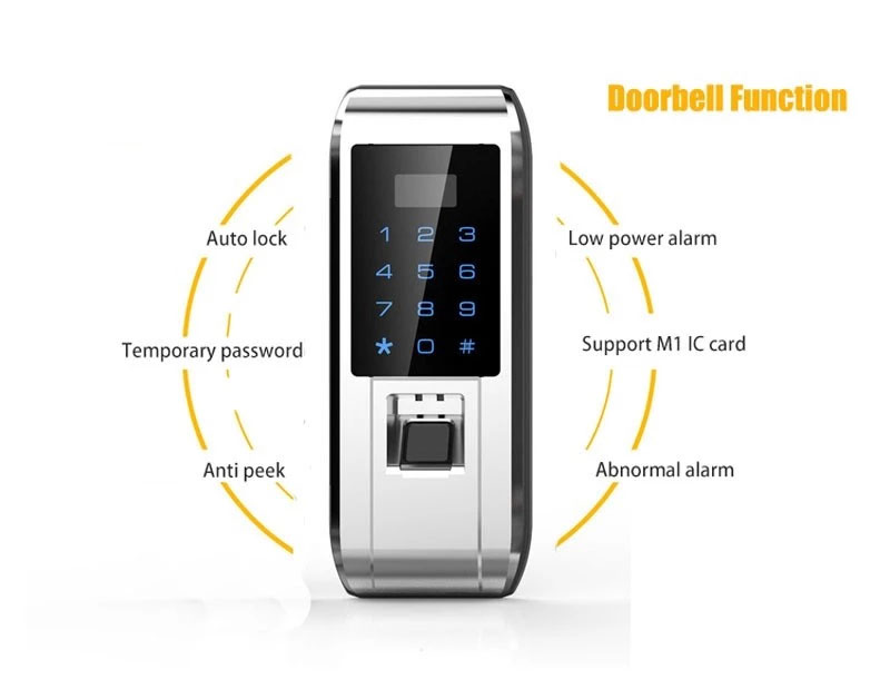 Fingerprint Smart Door Lock Silver