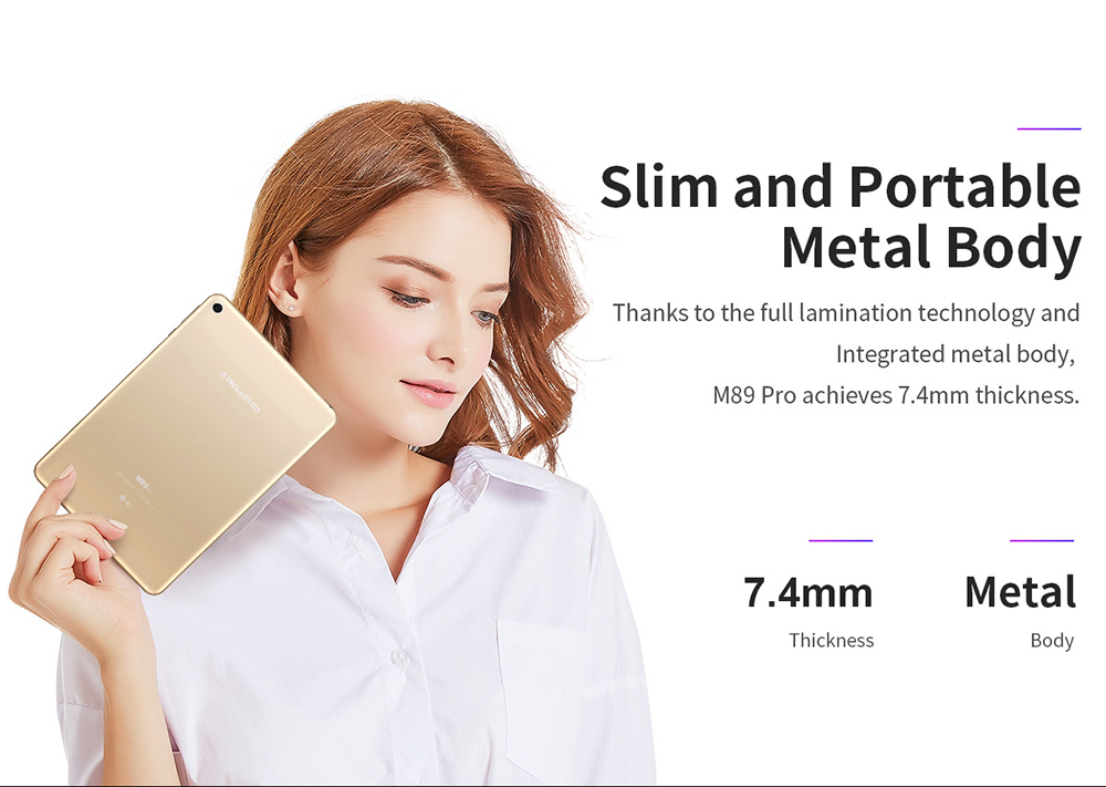 Teclast M89 Pro Tablet PC MediaTek MT6797 Deca-Core 7.9" IPS Screen 2048*1536 3GB RAM 32GB ROM Android 7.0 - Black+Gold